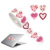 500 Pcs/roll Valentine's Day Heart-shaped Stickers Waterproof Self-Adhesive Seal Labels Heart-shaped Labels Envelope Gift Decor