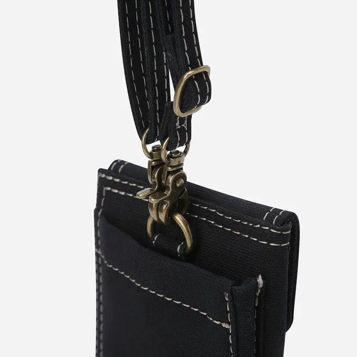 Day Canvas Mini Crossbody Bag (BLACK)