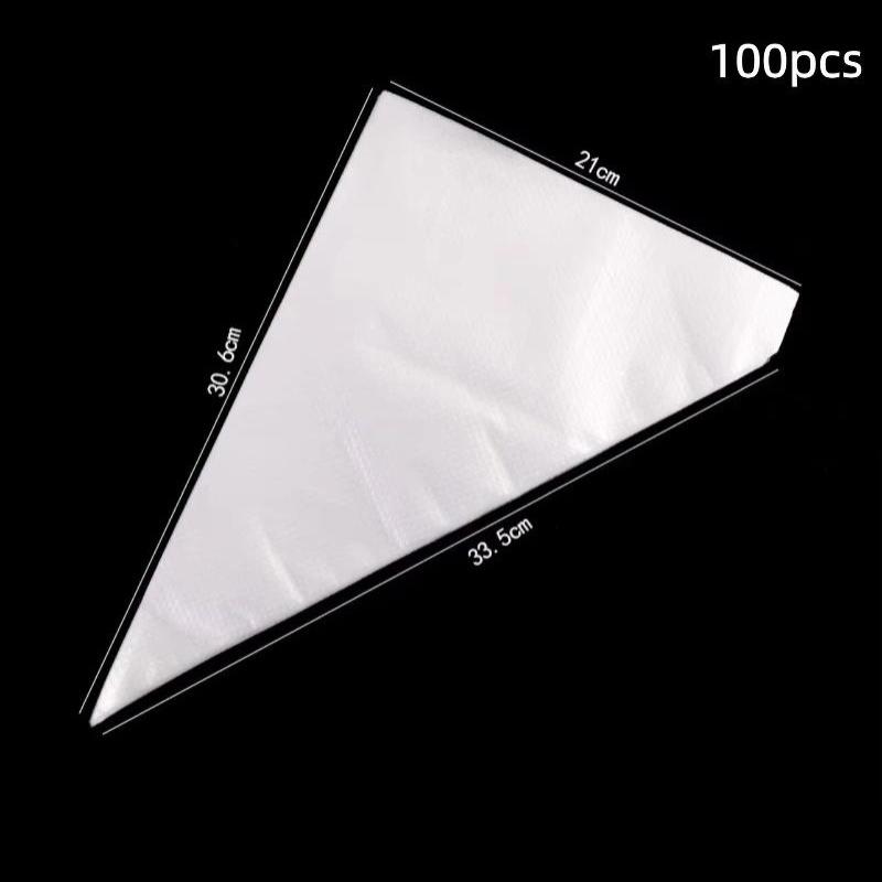 100Pcs Disposable Piping Bags Burst Proof Thick Material 3 Sizes Perfect For Cake Decorating Home Baking Pastry Making
