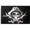 Piratenflagge mit Totenkopf, gekreuzten Knochen, Geier, Bison, Wolf - Nautisches Banner für Innen-/Außen dekoration