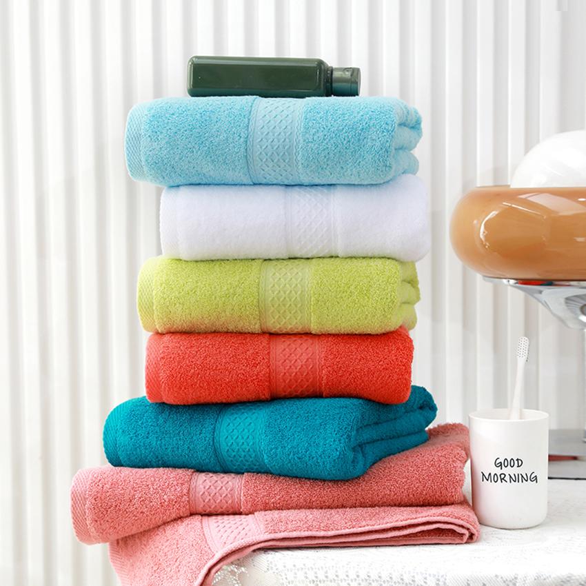 70x140/34x75cm Cotton Bath Towel 20 Colors Jacquard Face Shower Towels Soft Thick Large for Adults Kids Home Bathroom Spa Beach