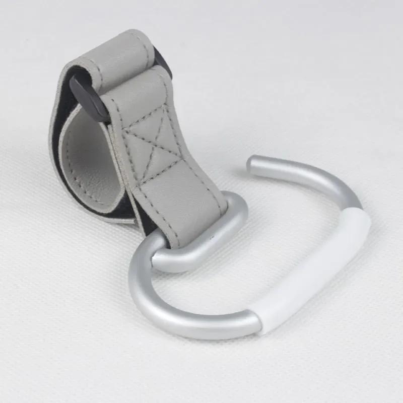 Non-Toxic New Pu Leather Stroller Hooks Rotate 360 Degrees Multifunctional Leather Hooks For Bags Stroller Accessories Christmas Gift