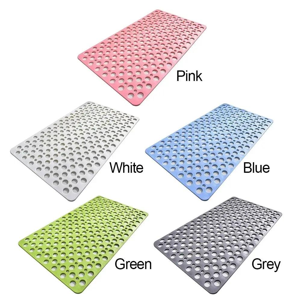 Slip Anti Mould Rubber Anti Slip Bath Mat with Drain Holes Machine Washable Antibacterial Resistant Shower Mat for Shower or Tub