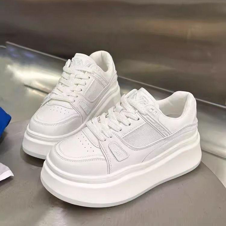 Fashion light luxury little white shoes women's spring new style versatile fashion muffin platform casual board shoes