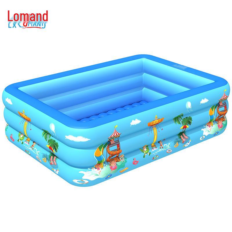 Square PVC Inflatable Pool for Indoor & Outdoor Baby Use