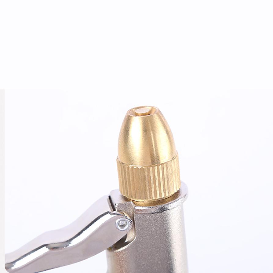 High Pressure Car Washing Water Gun, Garden Watering Tool, Copper Plated Aluminum Alloy Frosted Electroplating Water Gun Head