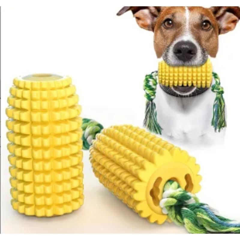 

Сверхпрочные жевательные игрушки для собак - Интерактивная пищалка для прорезывания зубов для агрессивных жевальщиков - Дизайн в виде натуральной кукурузной палочки для пород S M L