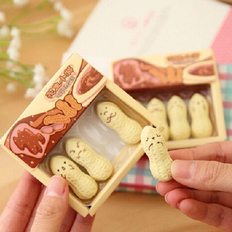Children Lovely Rubber School Supplies Cartoon Stationery Cute Peanut Eraser Children Lovely Rubber School Supplies Cartoon Stationery Cute Peanut Eraser