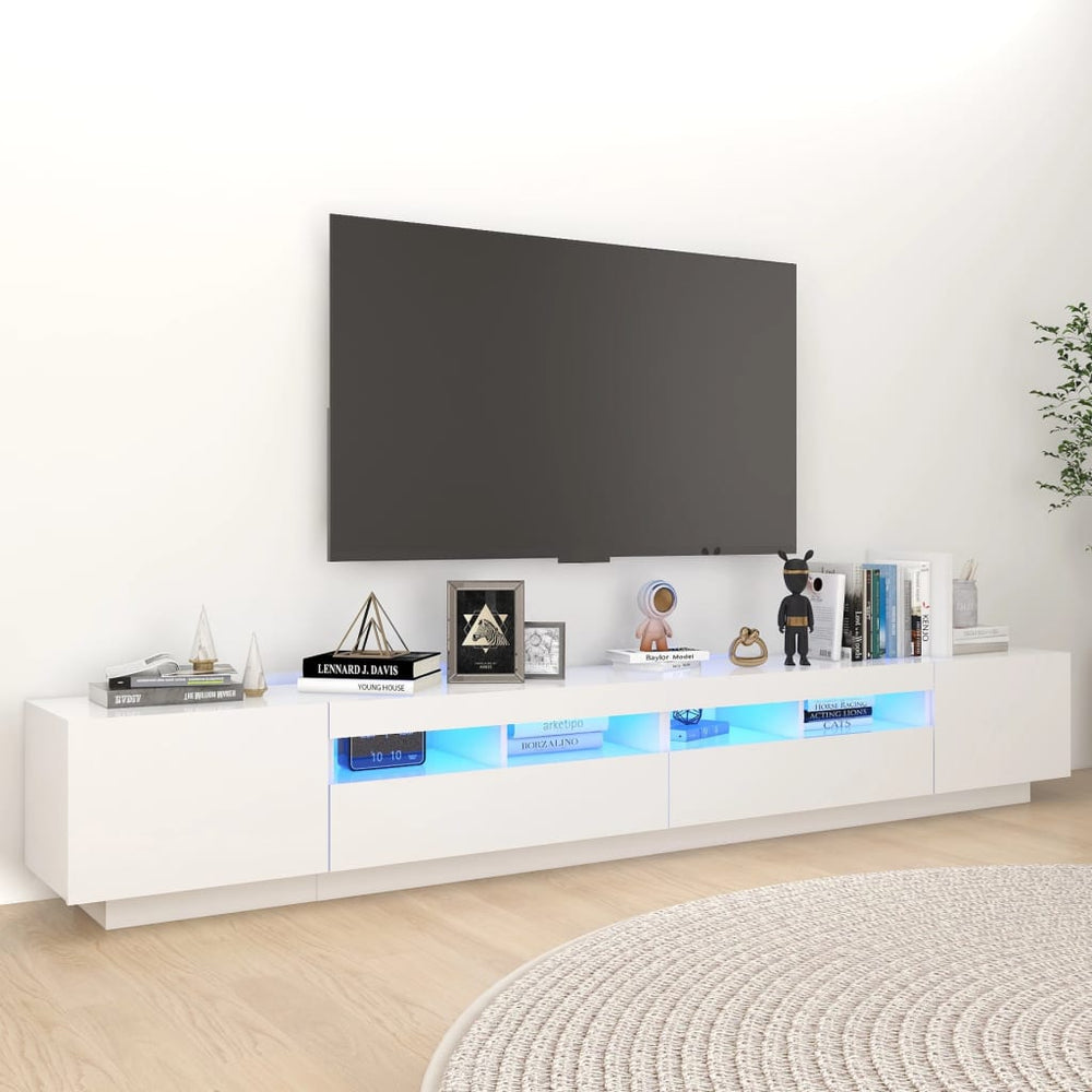 Meuble TV avec lumières LED  260x35x40 cm