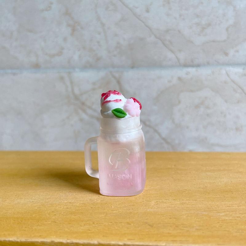 1Pcs Miniature Dollhouse Ice Cream Simulation Ice Drink Model Toy For Doll Accessories Dessert Shop Decoration Kids Gift