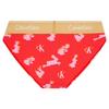 Calvin Klein Letter Logo Cartoon Pattern Full Print Triangle Underwear Women Underwear Red QF7274AD-DLQ