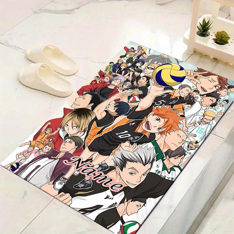 Custom 1Pc Haikyuu Team Spirit Rug Office Carpet Indoor Outdoor Entrance Doormat Nonslip Soft And Comfortable Living Room D291581