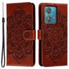 For Motorola Edge 40 Neo 5G Case PU Leather Mandala Imprinted Design Wallet Phone Cover