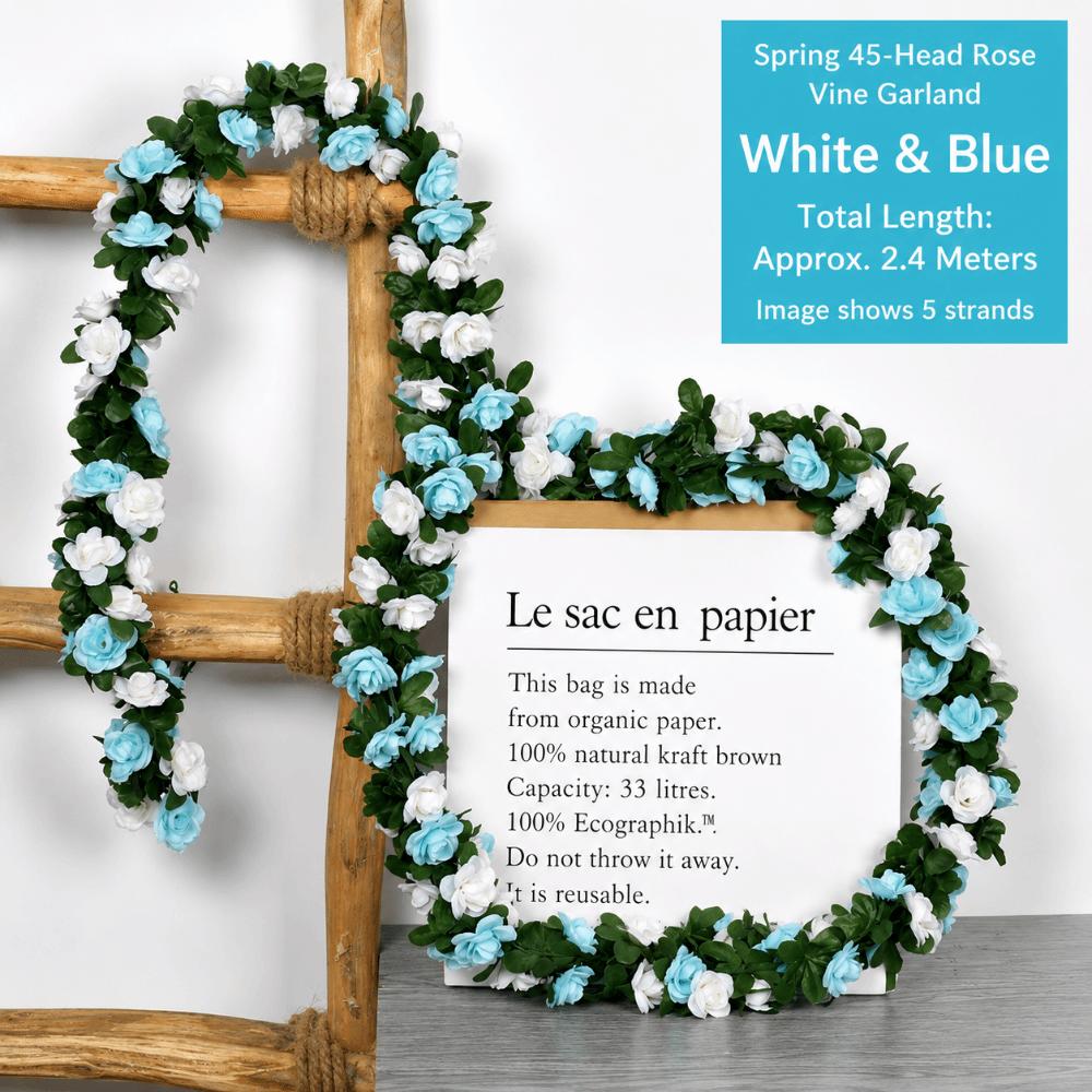 Hanging Artificial Rose Vine 2.4m Length Faux Rose Garland Romantic Silk Rose Vine Home Decor