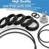 Pool Sand Filter Pumps Gasket Repair Set With L Shape O-Rings And Air Release Valves For Leak Prevention And Sealing