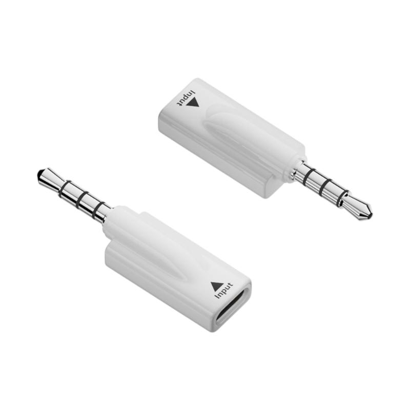 Pack of 2 Piece 3.5mm Male To Type C Female Adapter Dongle Clear Sound Transfer For Phones And Laptops