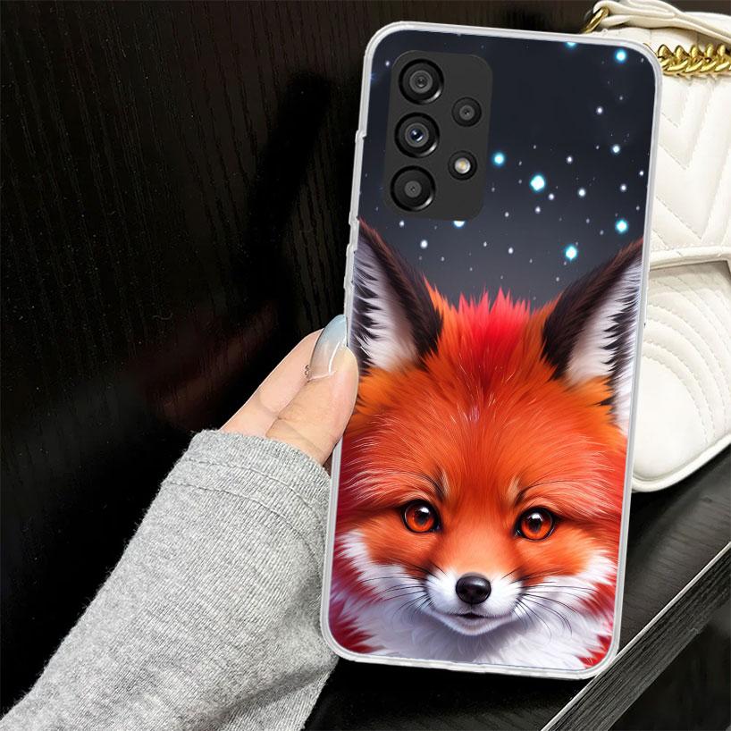 Animal Fox Case for Samsung Galaxy A52 A42 A32 A22 A12 A51 A50 A02S Phone Cover A41 A31 A21S A40 A30S A20E A10S A71