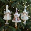 Cute Angel Girl Doll Ornaments Fabric Animal Pendants Christmas Gift Doll Decorations Christmas Tree Hanging Ornaments