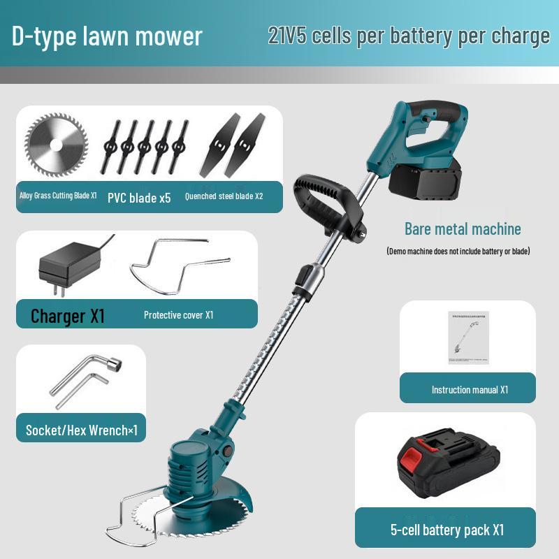 Cordless Rechargeable Lawn Mower & Handheld Electric Grass Trimmer
