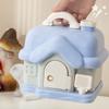 Cartoon House Piggy Bank Cute Cottage Large Capacity Money Coin Bank Box with Sticker for Boys Girls