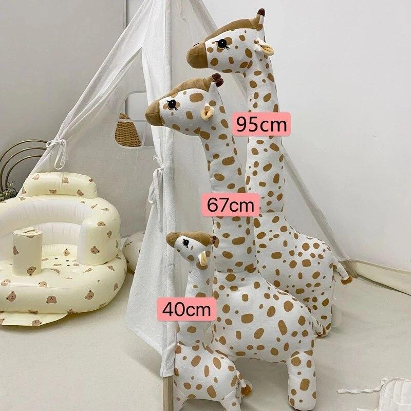 Peluche di grandi dimensioni, 40-85 cm, simulazione giraffa, peluche morbido, bambola di peluche morbida, bambola addormentata, regalo di compleanno per ragazzi e ragazze