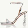 Fashion New Sweet Rhinestone 9.5cm Strange Style Heel Sandals Summer Elegant Banquet Wedding Brides Bridesmaids Women's Slippers 34-43