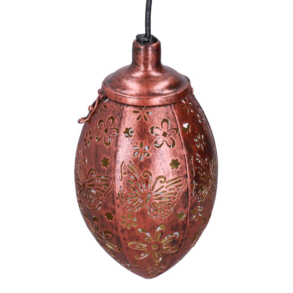 Solarlaterne IP65 Wasserdicht Kunststoff Eisen Material Hängendes Design Insektenmuster Gartenleuchten für Außen