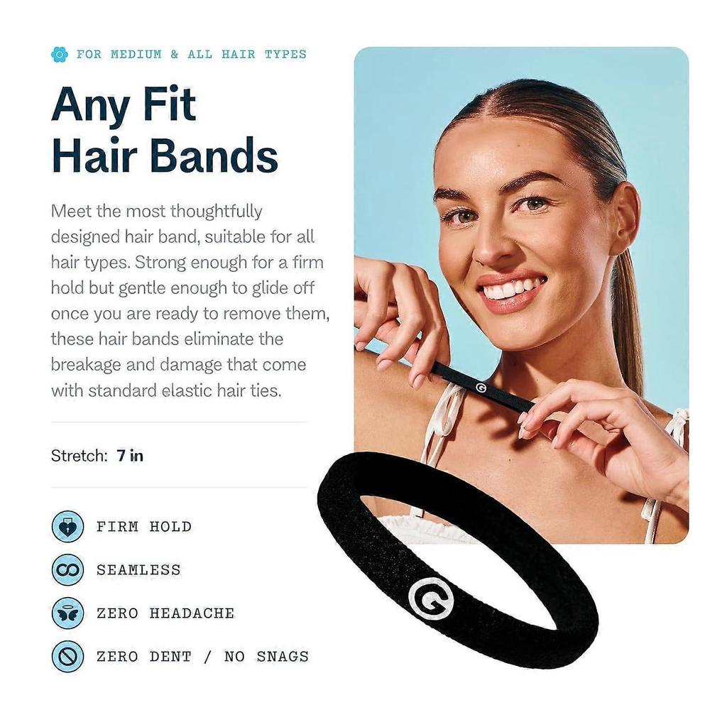 Hair Bands - Crease-Free Hair Ties for Effortless Styling - Firm Hold - Seamless