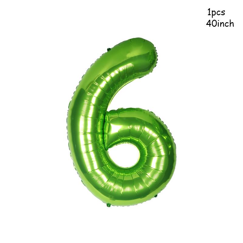 32/40inch Dark Green number balloons Foil Balloon Jungle Safari Birthday Balloon Party Baloon 0 1 2 3 4 5 6 7 8 9 globos Balls