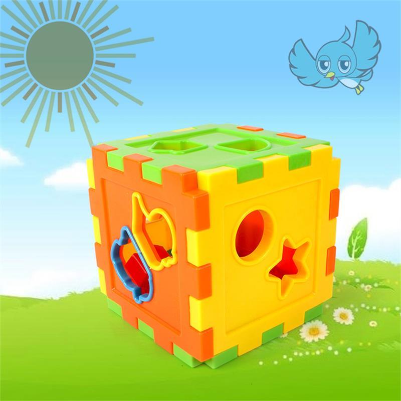 Ideal Gift Baby Kid Bricks Matching Blocks Baby Intelligence Educational Sorting Box For Early Learning