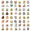 112 Cartoon Animal Reading Book Reading Text-On-Video Creative Stickers