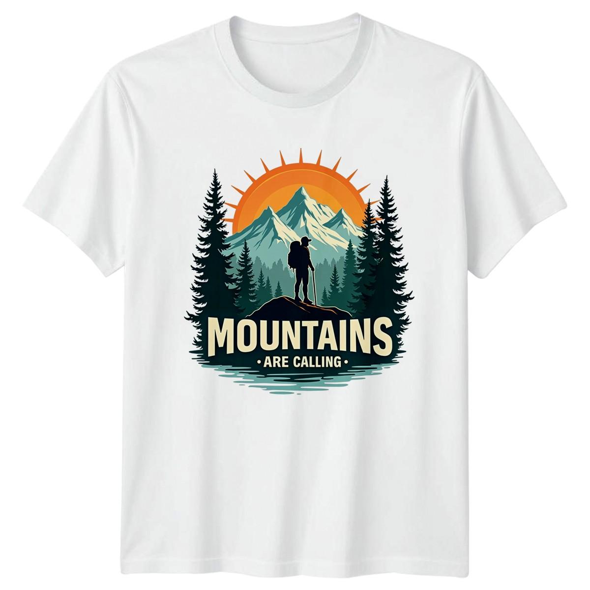 Mountains Are Calling T-Shirt Mountain Hiking Outdoor Adventure XXXXL