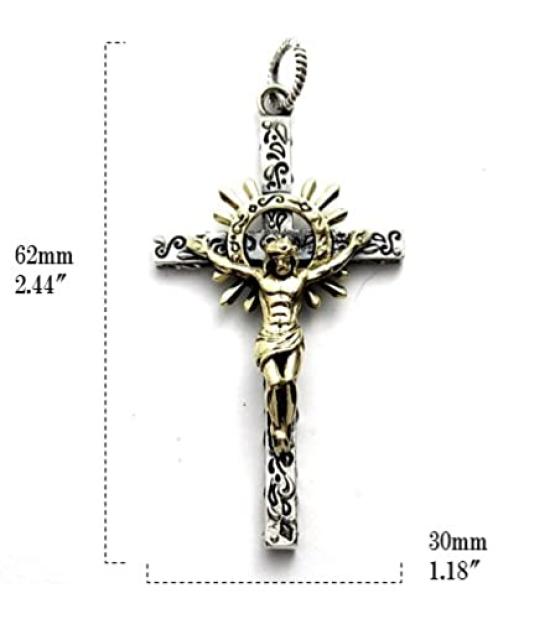 Vibrații bune vibrații bune cruce crucifix pandantiv hristos argint