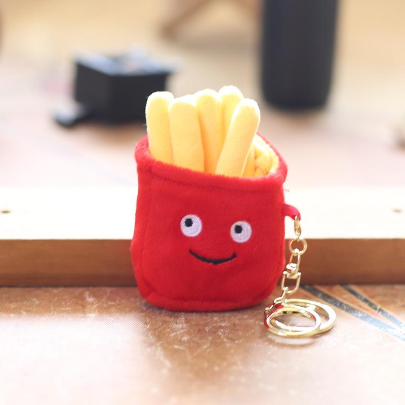 Cute Cute Fries Small Pendant Plush Toy Doll Student Schoolbag Bag Hanging Decoration Keychain Doll Doll