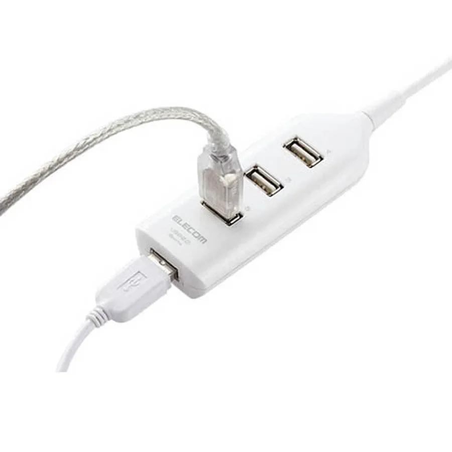 Car USB 2.0 4 Port Splitter Plug And Play Socket Hub High Speed Adapter For Windows Vista XP For Auto PC Laptop Computer