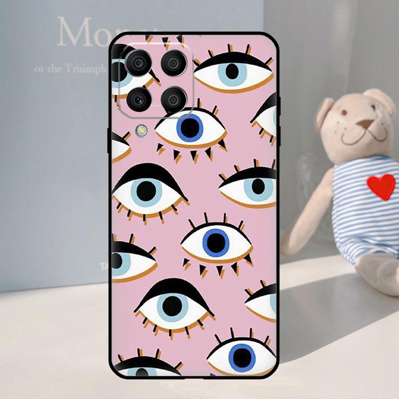 Lucky Eye Blue Evil Eye Print For Samsung Galaxy M12 M32 M52 M31 M55 M15 M11 M21 M13 M33 M35 M53 M14 M34 M54 M06 M16 Case