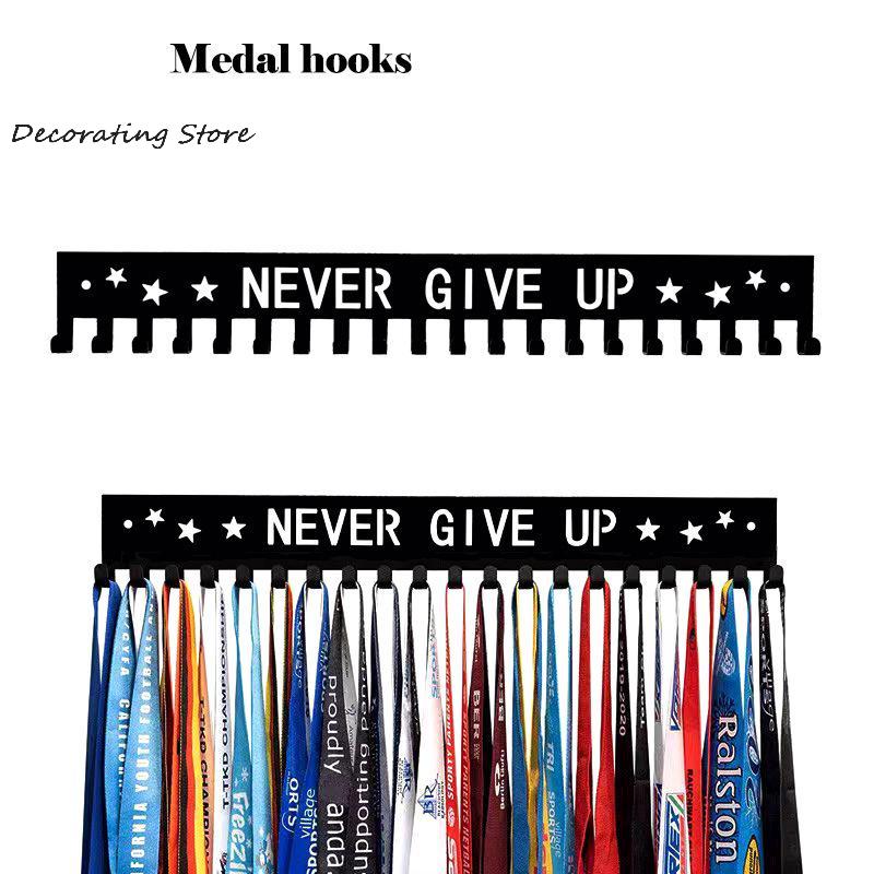 Medal Display Rack Metal Medal Hanger Holder Organizer Wall Mounted Large Capacity Award Holder For Race Soccer Sports Karate