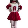 Sex Underwear New Christmas Robe Golden Velvet Red Uniform Temptation Bunny Suit Pure Desire
