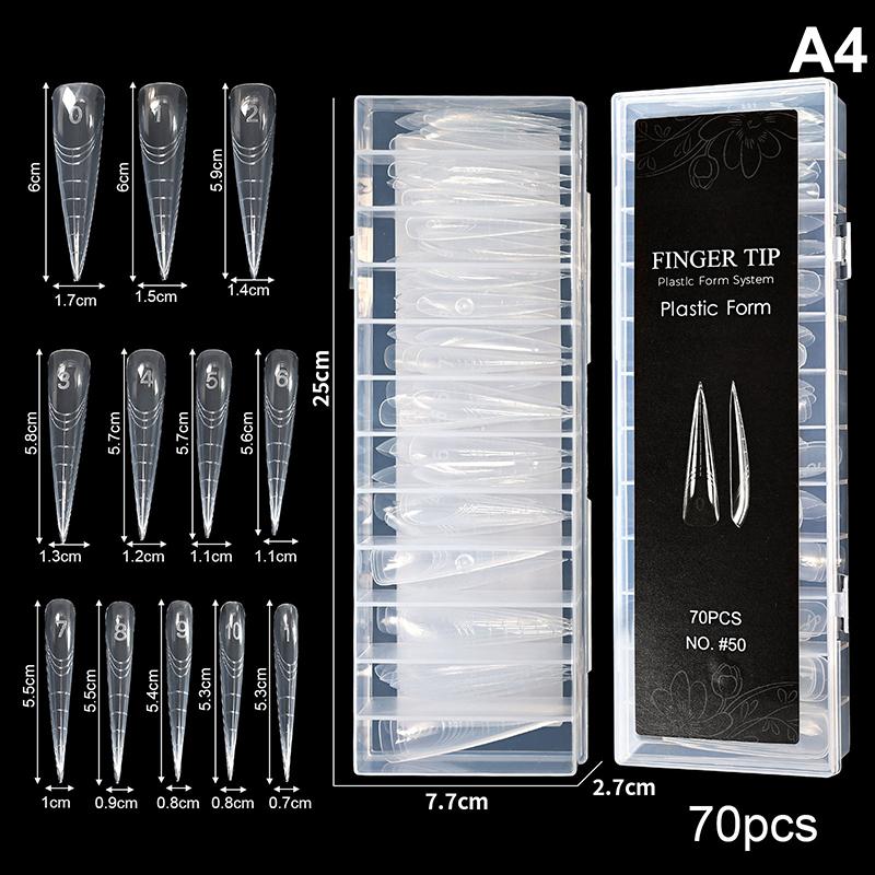 Adlerklaue 70/140/150 Stück Kurze Gebogene Stiletto Falsche Nagelspitzen Klar Weich Künstliche Nägel Verlängerungen für DIY Nagelstudio Maniküre