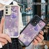 Phone Case: 2D Flat Samsung Galaxy A34 A35 M05 M06 S20 S22 S21 FE Plus 5G Tiered Protective Case, Purple-pink Night Sky, Christmas and Halloween Gift
