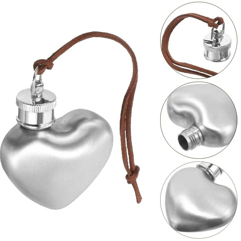 Mini 1oz 30ml Portable Outdoor Hip Flasks Wine Pots Love Heart Shaped Small Drinkwares Stainless Steel Wine Bottle Water Bottles