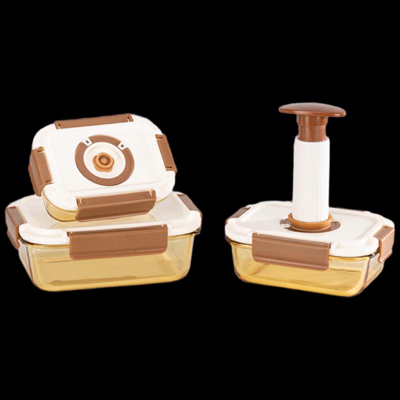 Gao Taibai Hochborosilikat-Vakuumglas Lebensmittelaufbewahrungsset (4-teilig)