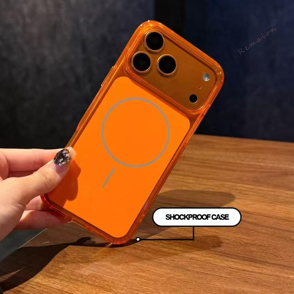 Clear Official Magnetic Phone Case For iPhone 17 Air Pro Max 17Pro Magsafe Transparent Wireless Charging Hard Protector Cover