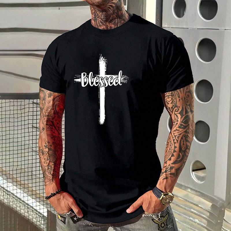Modisches und einfaches Sommer-Trend-Streetwear-Herren-T-Shirt im Hiphop-Stil, locker und atmungsaktiv, reine Baumwolle, Herrenbekleidung