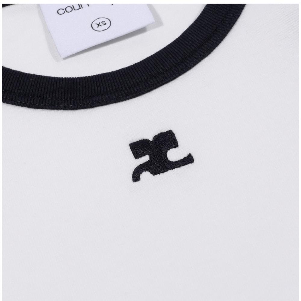 Courage 125jtS017 JS0203 0083 Logo ContraSt Women S Short Sleeve Tee