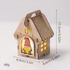 Christmas Luminous Wooden Cabin Ornament - Small House Tree Decoration