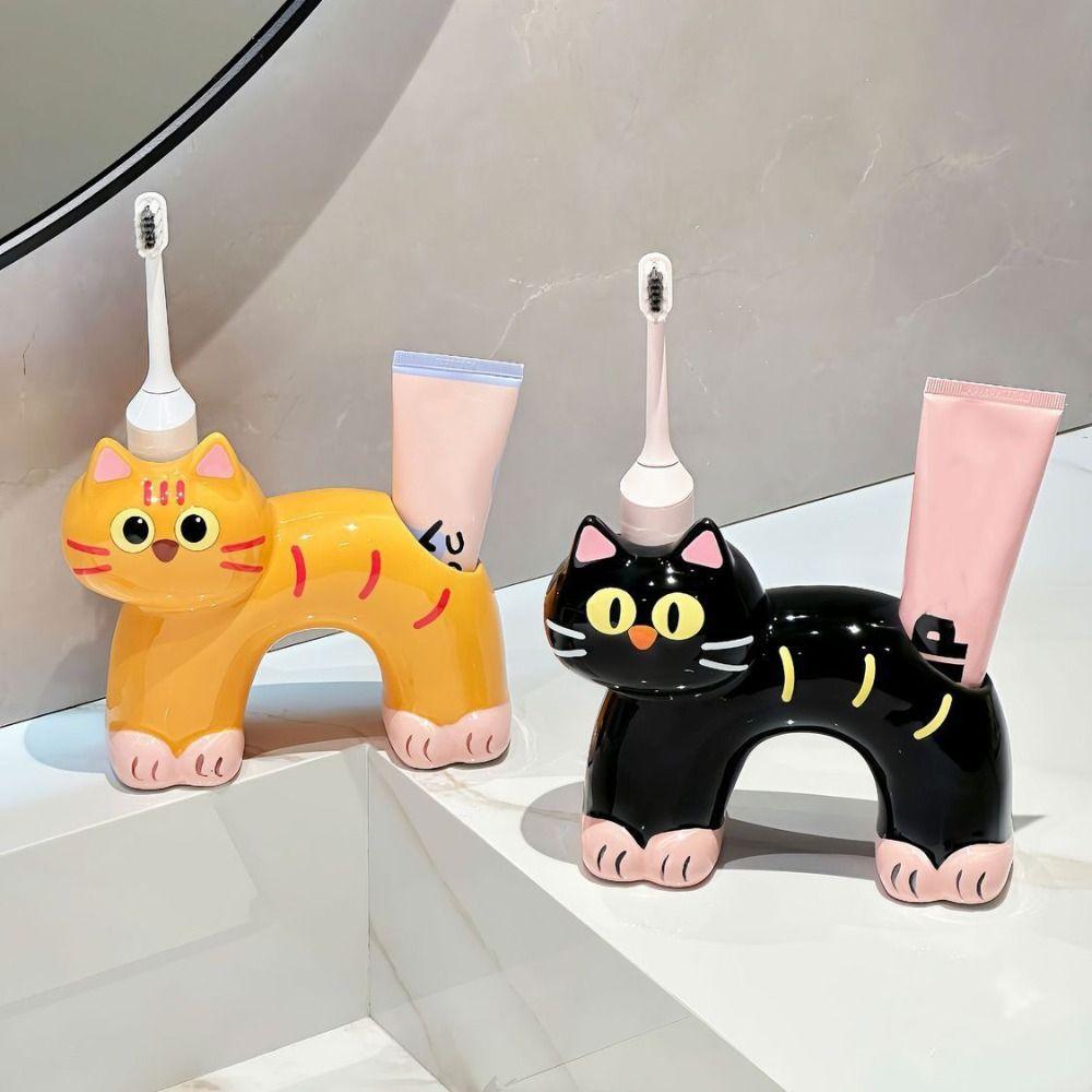 Creative Toothpaste Toothbrush Rack Ceramic Electric Toothbrush Stand  Bathroom Accessories