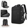 Expandable Oxford Cloth Business Backpack with Laptop and Shoe Compartments, Portable and Lightweight