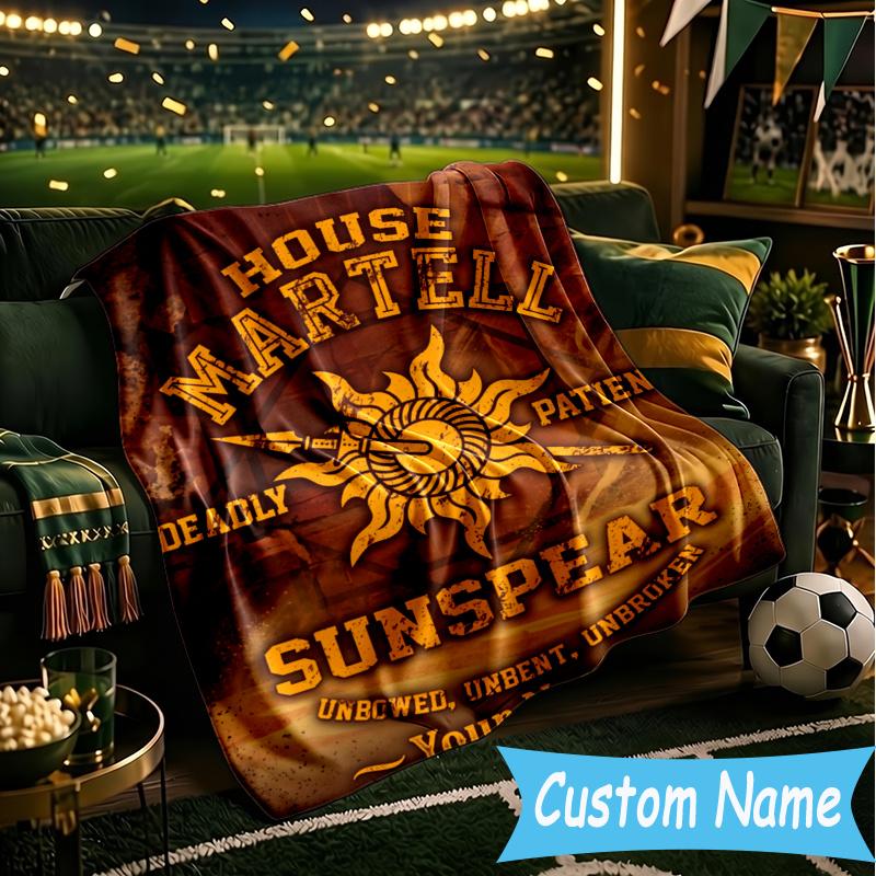 Custom Personalized Blanket House Martell Soft Throw Blanket, Suitable for Family and Friends, Sofa Blanket,Home Decor Christmas gift