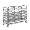 Stainless Steel Chopstick Holder with Hole-free Wall-mounted Storage Basket for Tableware and Spoons for Draining Water